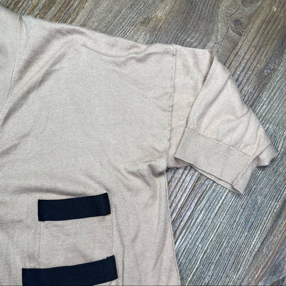 ⭐️ ZHOR & NEMA PARIS ZIP FRONT CARDIGAN SWEATER TAN SIZE S - Picture 7 of 10